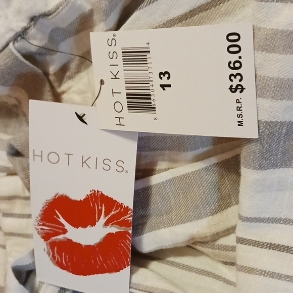 Hot Kiss NWT  High Waist Striped Pants - Picture 5 of 5